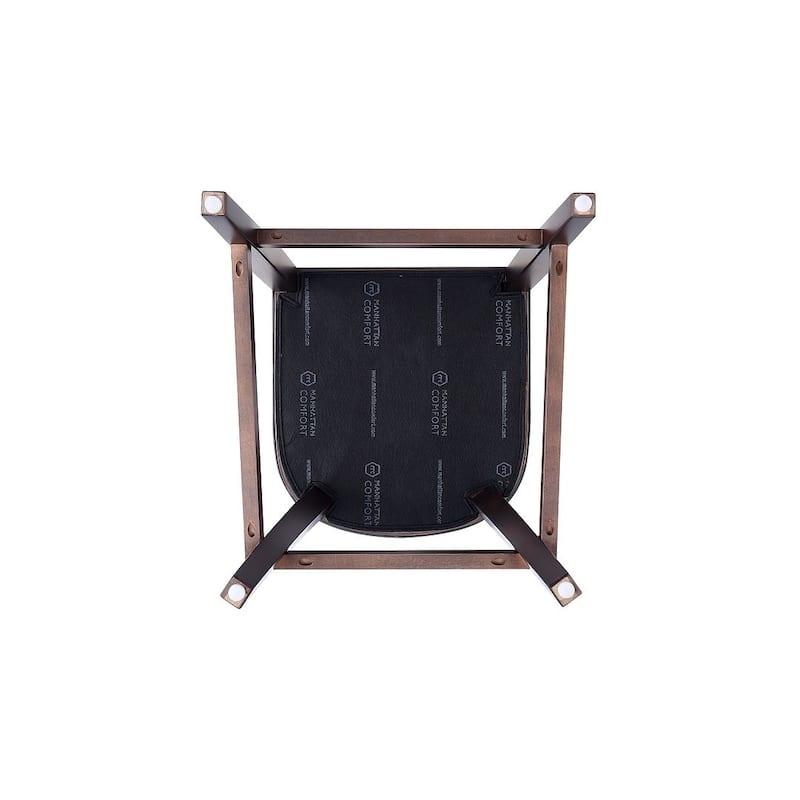 Manhattan Comfort Emperor 41 in. Walnut Beech Wood Bar Stool
