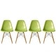 preview thumbnail 24 of 25, Mid-century Modern Molded Dining Chairs (Set of 4) Green