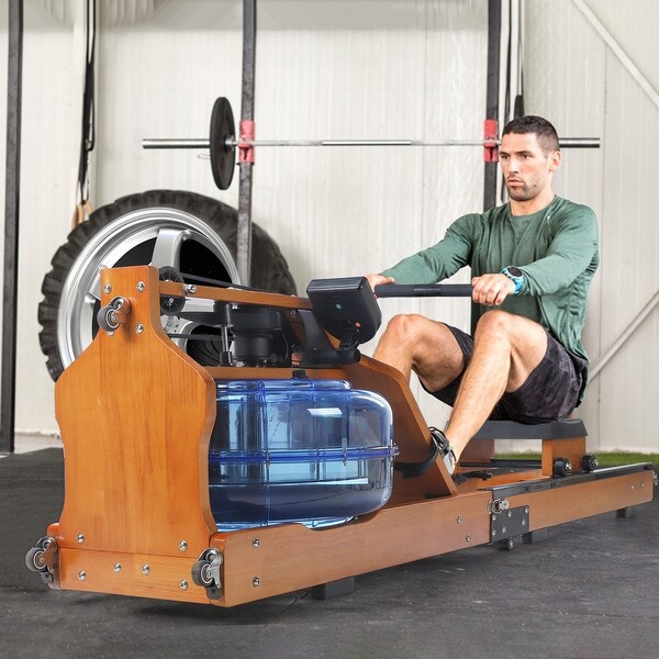 Wooden rowing online machine water
