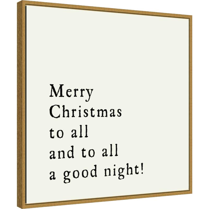Merry Christmas To All by Amanti Art Portfolio Framed Canvas Wall Art