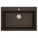 preview thumbnail 9 of 61, Karran Top Mount 33 in. Large Single Bowl Quartz Kitchen Sink