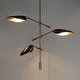 preview thumbnail 34 of 45, Modern Multi-Light Large Black Gold Sputnik Chandelier Metal Pendant Lights for Dining Room