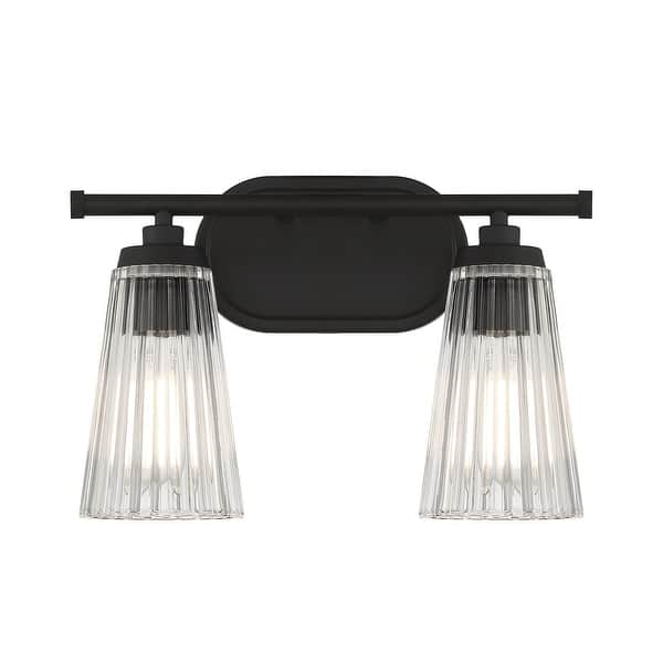 slide 2 of 11, Savoy House 8-1745-2 Chantilly 2 Light 14" Wide Bathroom Vanity Light Matte Black