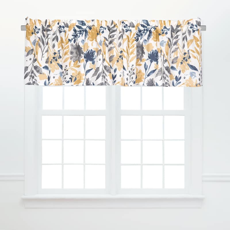 Natural Home Window Curtain Valance Set of 2 - 15.5 x 72