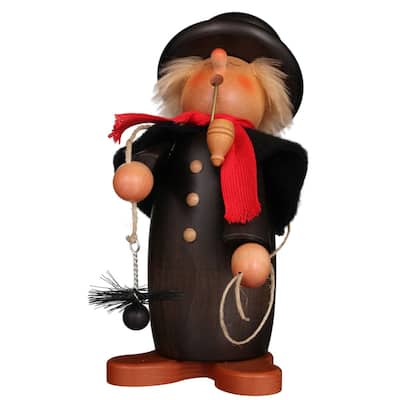 7.75" Brown Black Christian Ulbricht Smoker Chimney Sweep Decoration