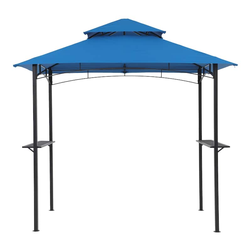 8' x 5' Outdoor Rainproof Grill Gazebo With Double Layer Vented Design