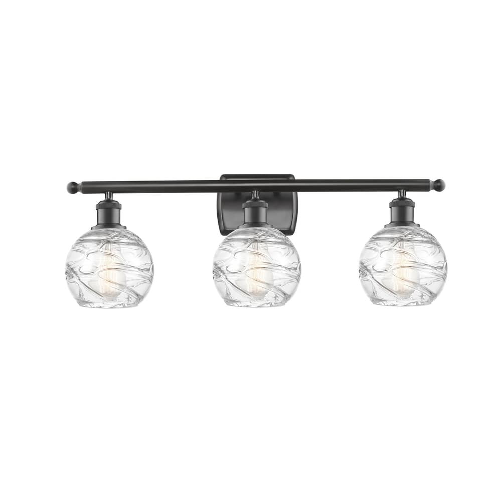 Innovations Lighting Small Deco Swirl 3 Light 26" Wide Bathroom Vanity