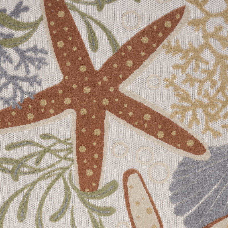 HomeRoots Contemporary Rectangle Outdoor Rug - 5' X 7'