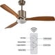 preview thumbnail 6 of 38, ExBrite 52 inch LED Ceiling Fan,Walnut Solid Wood Blades,Remote Control,DC Motor