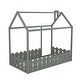 preview thumbnail 5 of 39, Kids Twin Size Wood Bed with House Frame & Roof - Playhouse Design