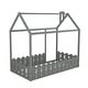 preview thumbnail 28 of 60, Kids Wood Bed, House Bed Frame with Fence-Shaped Guardrails for Teens Girls Boys, Slats are not Included