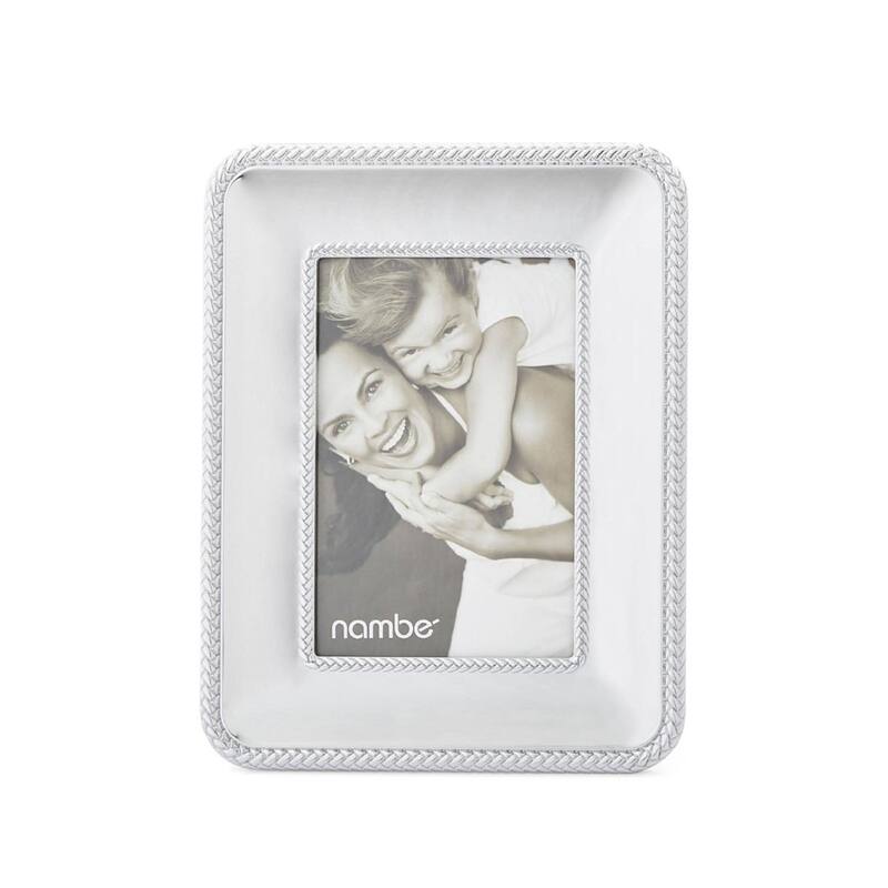 Nambe Braid Picture Frame - Hold One 7 x 9 Photo
