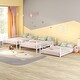 preview thumbnail 3 of 7, White Industrial Charm Metal Triple Bed with Built-in Ladder - Three Separate Beds