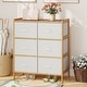 preview thumbnail 4 of 8, Gymax Fabric Dresser w/ 6 Drawers Bamboo Storage Tower w/ 6 Folding