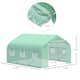 Outsunny 12' x 10' Outdoor Walk-In Greenhouse Garden Hot House with 6 Roll-up Windows, Zipper Door & Weather Cover