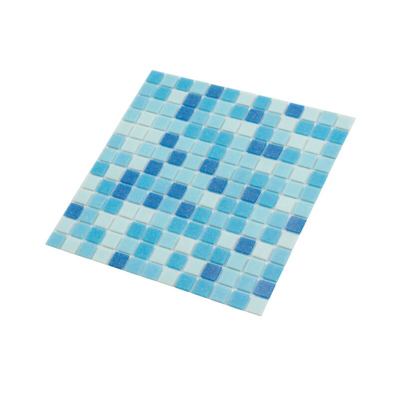 Apollo tile 12" x 12" Mingles Glossy Blue White Glass Tile (20 sq ft/case) - 20 Pack