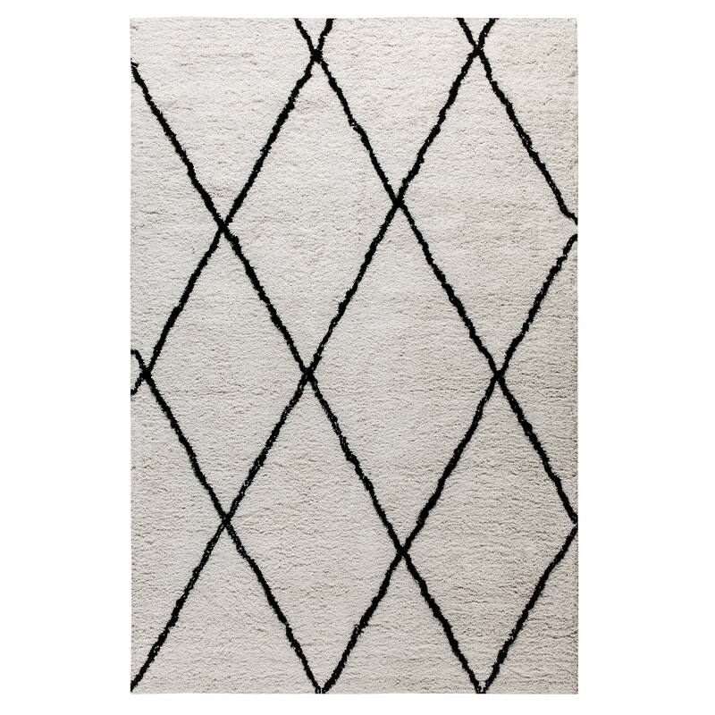 Shag Style Diamond Trellis Area Rug