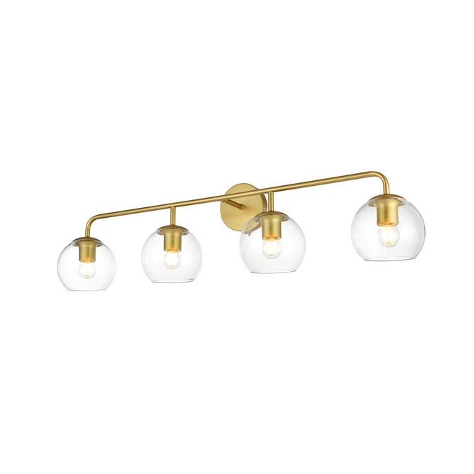 Elegant Lighting LD7321W37 Genesis 4 Light 10" Tall Bathroom Sconce