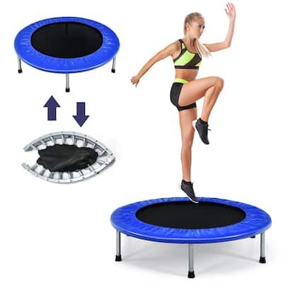 Gymax Mini Folding 36'' Trampoline Portable Recreational Fitness - See Details