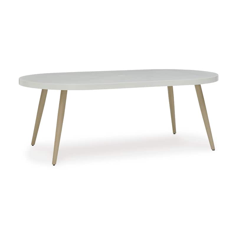 Signature Design by Ashley Seton Creek White Outdoor Dining Table - 80" W x 42" D x 28.88" H