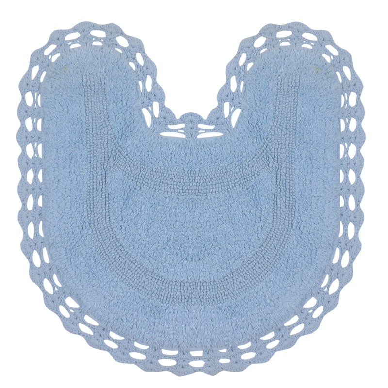 Hampton Contour Rug, Cotton Soft, Water Absorbent, Non Slip U Shape Contour Rug Machine Washable 20"x20" Contour