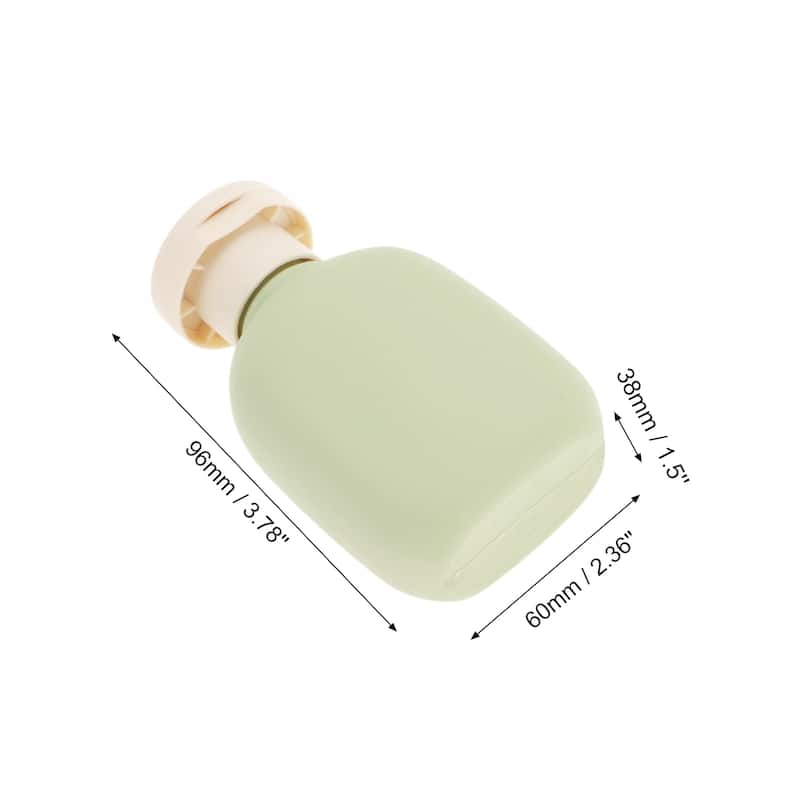 Flip Cap Flat Soap Dispenser for Bathroom 1 Pc - Green