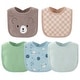 preview thumbnail 5 of 4, The Peanutshell Baby Bibs for Boys or Girls, Terry Cloth, Feeding, Drooling, Teething, Grey Blue Brown Tan, 10 Pack,