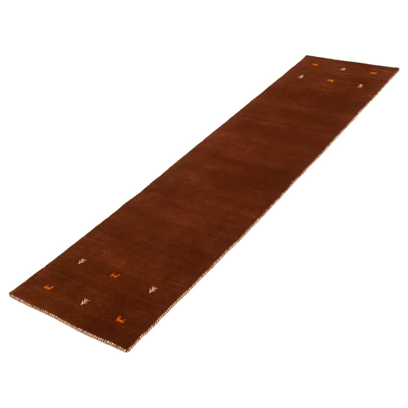 Kashkuli Gabbeh Brown Rug 2'7" x 11'0" - 2'7 x 11'0