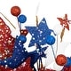 preview thumbnail 6 of 7, Stars and Stripes Glittered Patriotic Artificial Twig Wreath - 24"