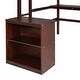 preview thumbnail 11 of 9, Twin Size Loft Bed with Desk and Writing Board, Pine Wooden Bed with Desk, Kid's Bed with 2 Drawers Cabinet, Espresso