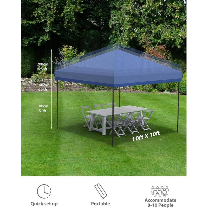 Pop Up Canopy Tent 10x10ft Instant Portable Shelter Gazebo Party Tent