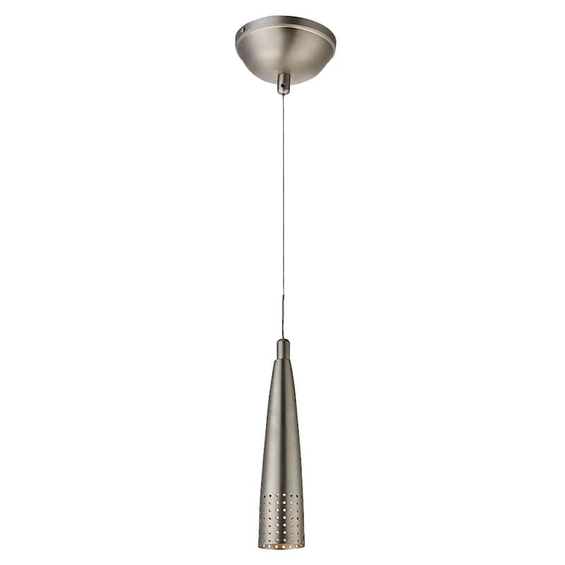 LED Mini Pendant - 9.25"H x 2"W x 2"D - Brushed Nickel