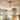Modern Drum Chandelier 4 Lights 18.11in Farmhouse Gold and Black Light Fixture with Water-Ripple Glass Shade