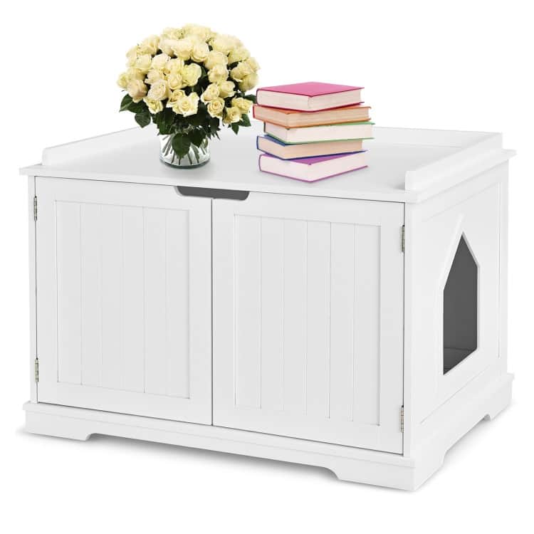 Multifunctional Cat House with Double Doors and Extra Countertop Space