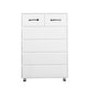 6 Drawer Chest with Curved Metal Handle, White - Bed Bath & Beyond ...