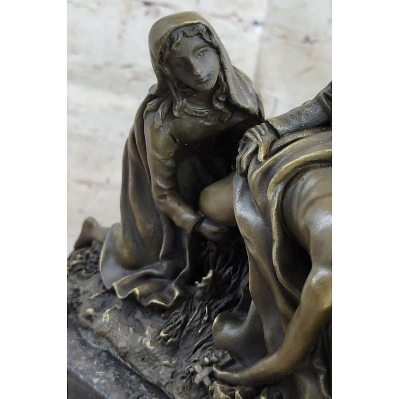 The Lamentation Of Christ Jesus With Virgin Mary Saint Mary Magdalene Bronze