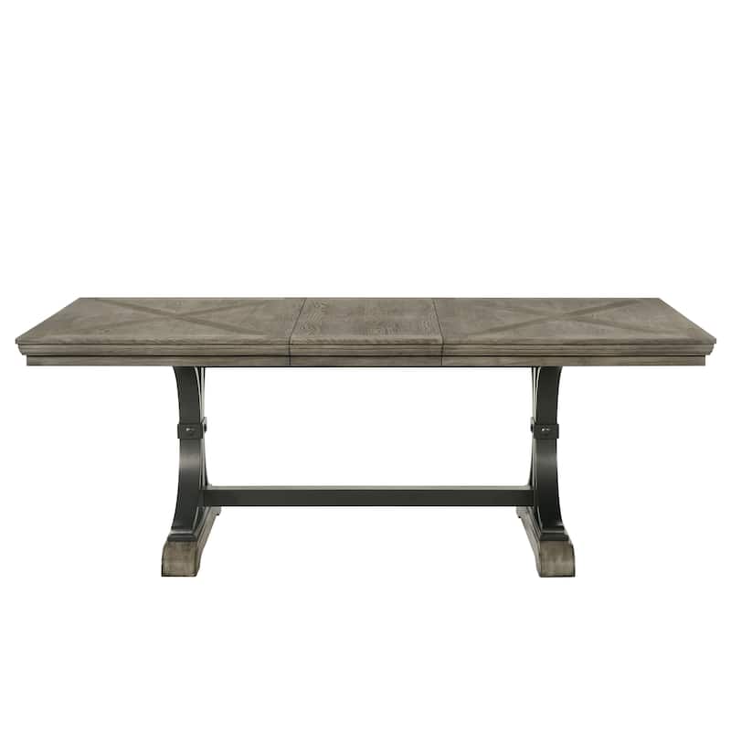Roundhill Furniture Dasher Driftwood Finish Extendable Table