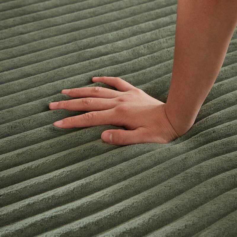 Rossetta 78.5'' 2-in-1 Neck Pillow Design Corduroy Modular Left Semi-Circular Sofa with Throw Pillows