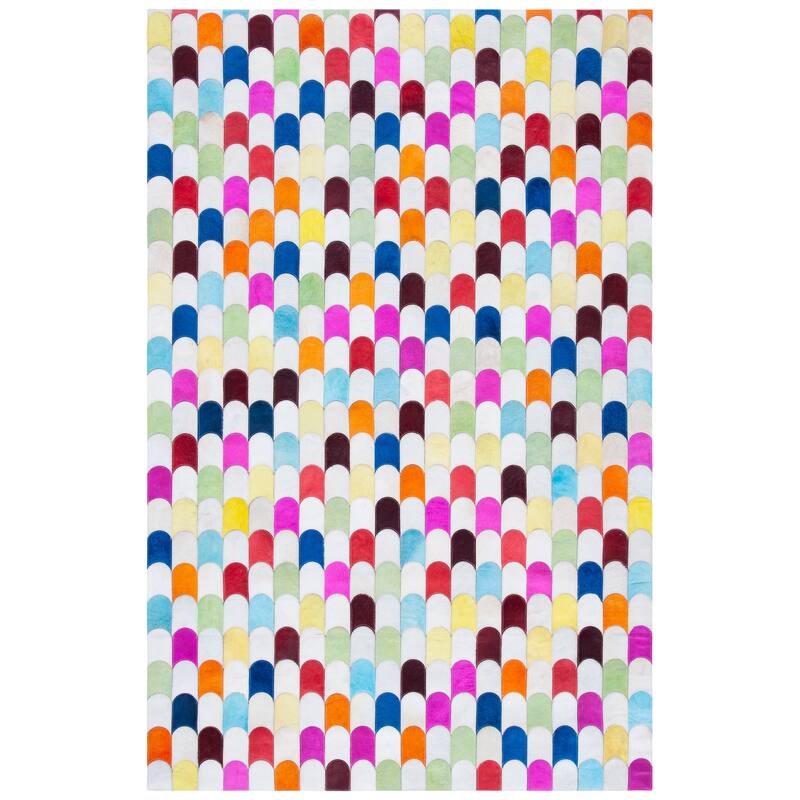 SAFAVIEH Handmade Studio Leather Alesa Modern Leather Rug