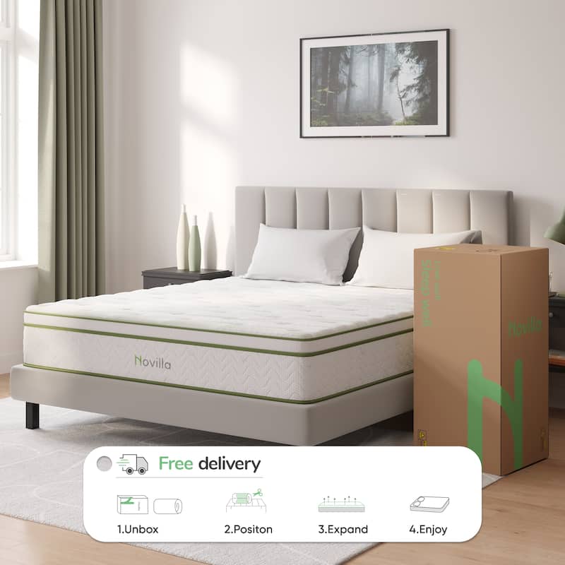 Novilla 10-inch Gel Memory Foam Hybrid Pocket Spring Mattress