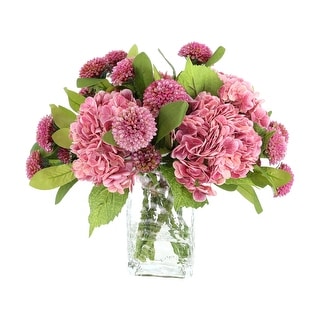 Real Touch Hydrangea and Dahlia Arrangement - 16