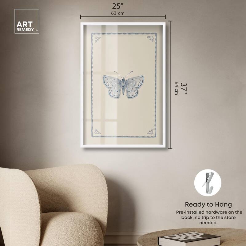 Blue Butterfly II Shadowbox by Art Remedy