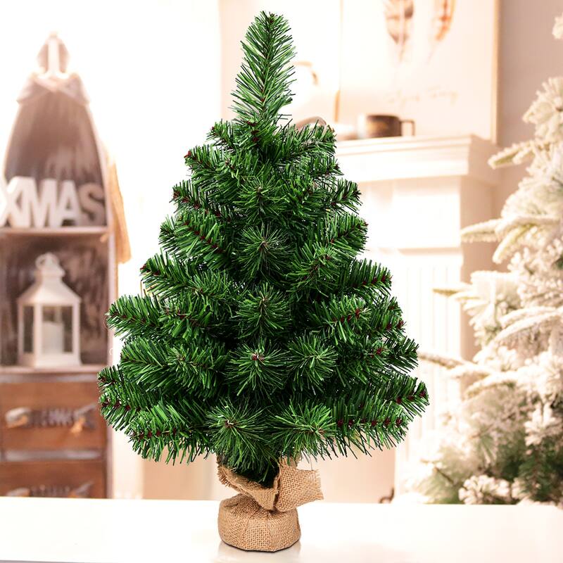 Artificial Christmas Tree Tabletop PVC Premium Full Tree