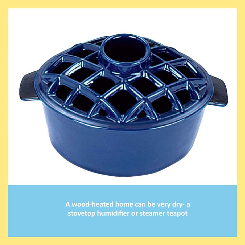 Minuteman International Traditional Lattice Top Steamer, 6.5 Inch Tall, Blue