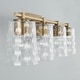 preview thumbnail 2 of 14, 4-light 32.75-inch Bath/ Vanity Fixture w/ Clear Honeycomb Glass