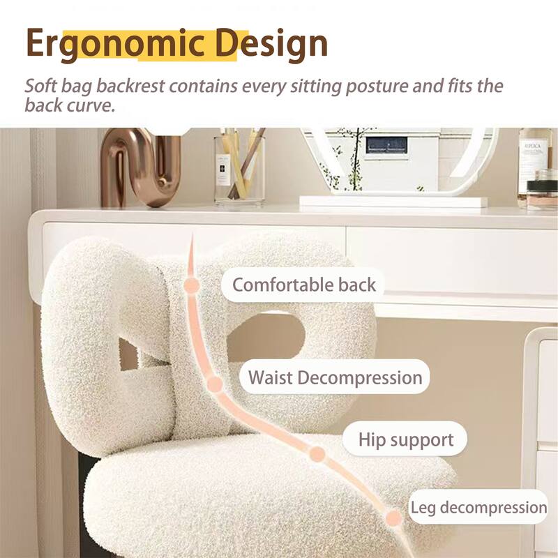 Soft Backrest Butterfly Vanity Chair