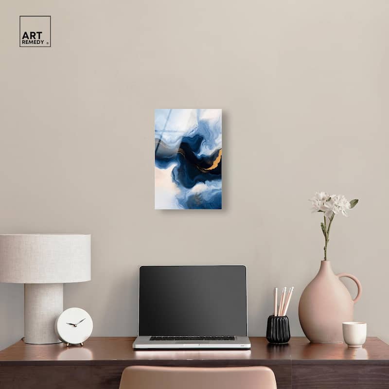 Blue Deep II Acrylic by Art Remedy, Ready to Hang