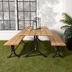 preview thumbnail 1 of 11, SEI Furniture Contemporary Natural Wood Dining Set (Set of 3)