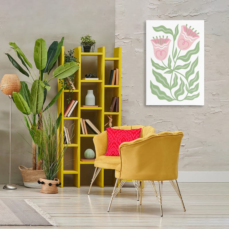 Stupell Pink Tulip Twin Blossoms Canvas Wall Art Design By Martina Pavlova