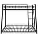 preview thumbnail 11 of 20, Twin over Full Modern Stylish Metal Floor Bunk Bed,Easy Assembly, features a Twin top bunk over a Full bottom, Black